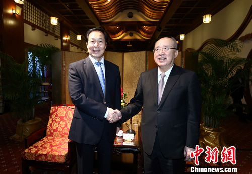 中共安徽省委书记张宝顺率团访台吴伯雄会见