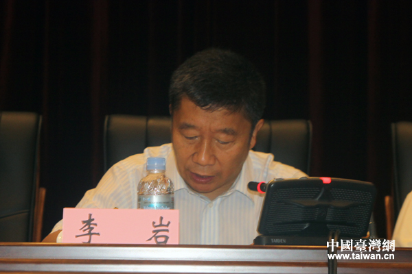 黑龙江省委统战部副部长李岩致辞.(中国台湾网 李杰 摄)