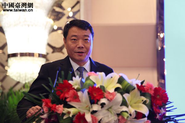国台办副主任陈元丰在第九届豫台会上致辞。（中国台湾网 袁楚 摄）