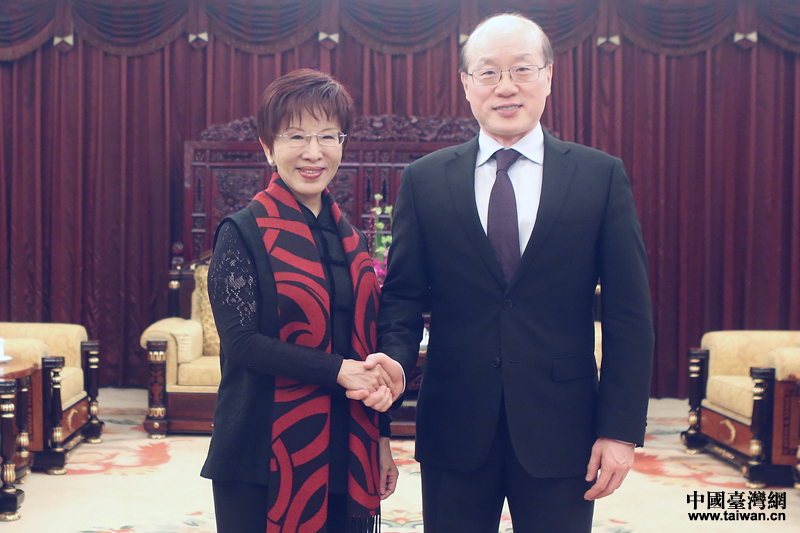 中共中央台办、国务院台办主任刘结一会见中国国民党前主席洪秀柱。 中共中央台办、国务院台办主任刘结一会见中国国民党前主席洪秀柱。