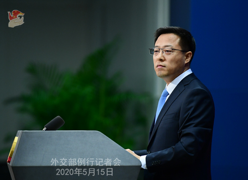 外交部发言人赵立坚.(图片来源:外交部网站)